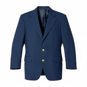 Polo University Club Ralph Lauren‎ Blazer 42R Navy Gold Button Sport Coat Jacket